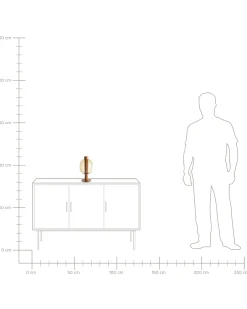 Lampada da tavolo senza fili a LED PULANGI con dimmer Metallo Marrone