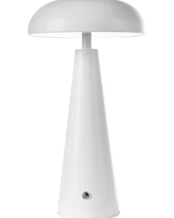 Lampada da tavolo senza fili a LED BOCONO con dimmer Metallo Bianco