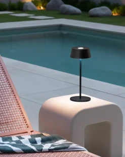 Lampada da tavolo senza fili a LED GUDER con dimmer Metallo Nero