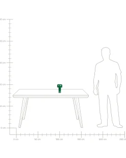 Lampada da tavolo senza fili a LED BESOS con dimmer Metallo Verde