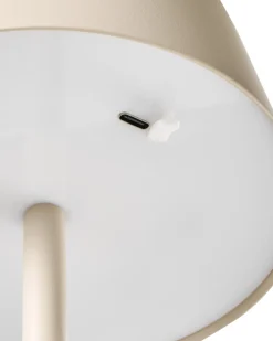Lampada da tavolo senza fili a LED GUDER con dimmer Metallo Beige