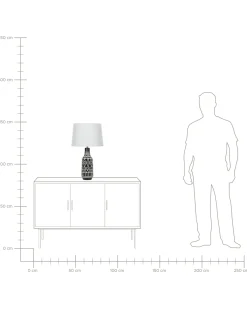 Lampada da tavolo SHEBELLE Ceramica Nero