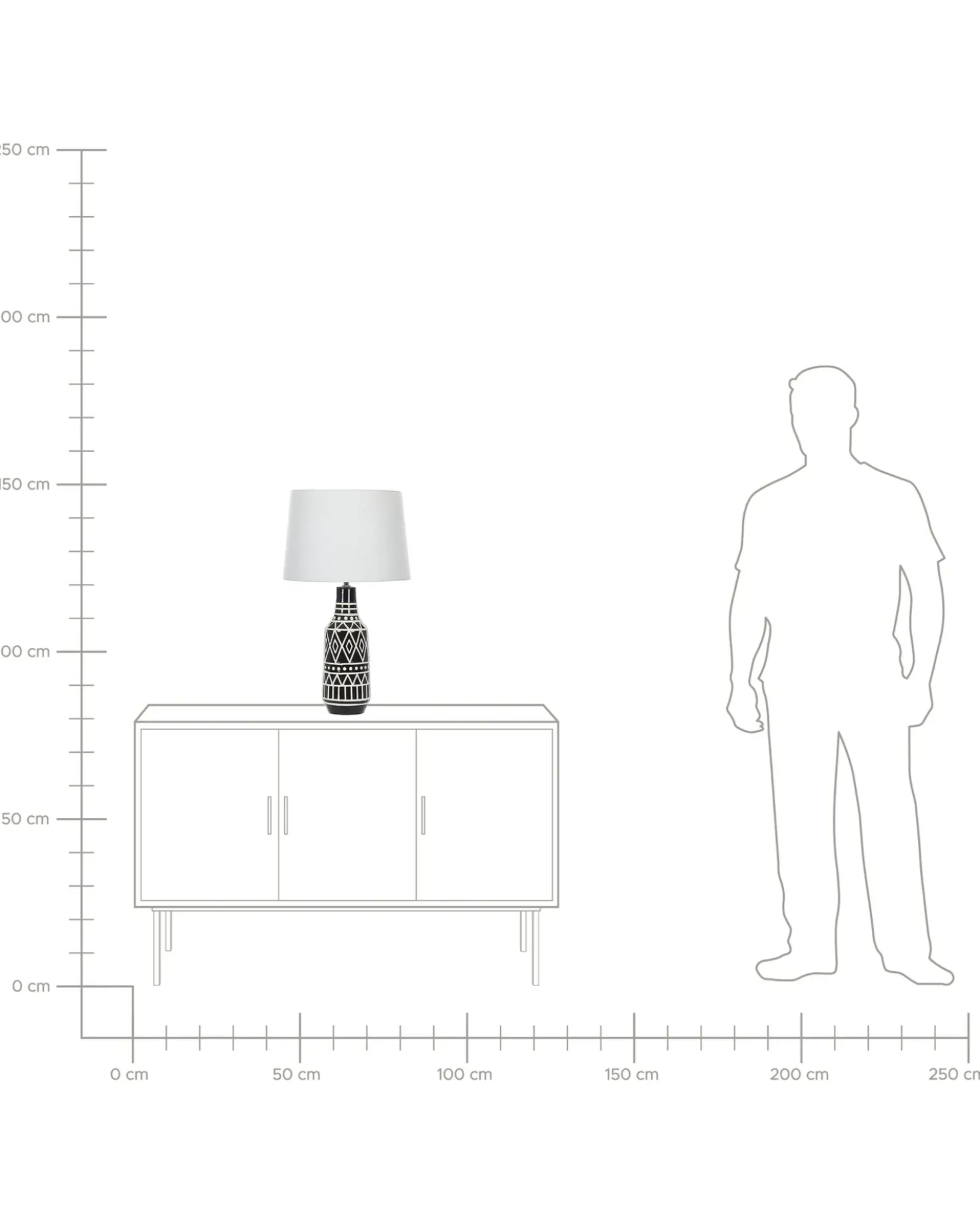 Lampada da tavolo SHEBELLE Ceramica Nero