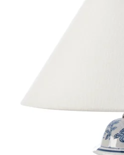Lampada da tavolo SORRAIA Porcellana Bianco/Blu