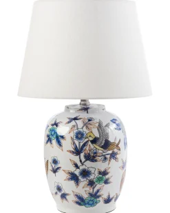 Lampada da tavolo SUNJA Porcellana Bianco/Blu