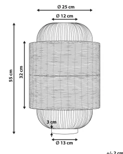 Lampada da tavolo TANGANYIKA Rattan Naturale