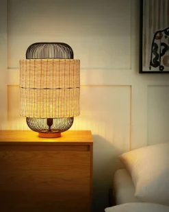 Lampada da tavolo TANGANYIKA Rattan Naturale