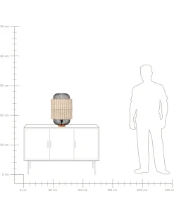 Lampada da tavolo TANGANYIKA Rattan Naturale