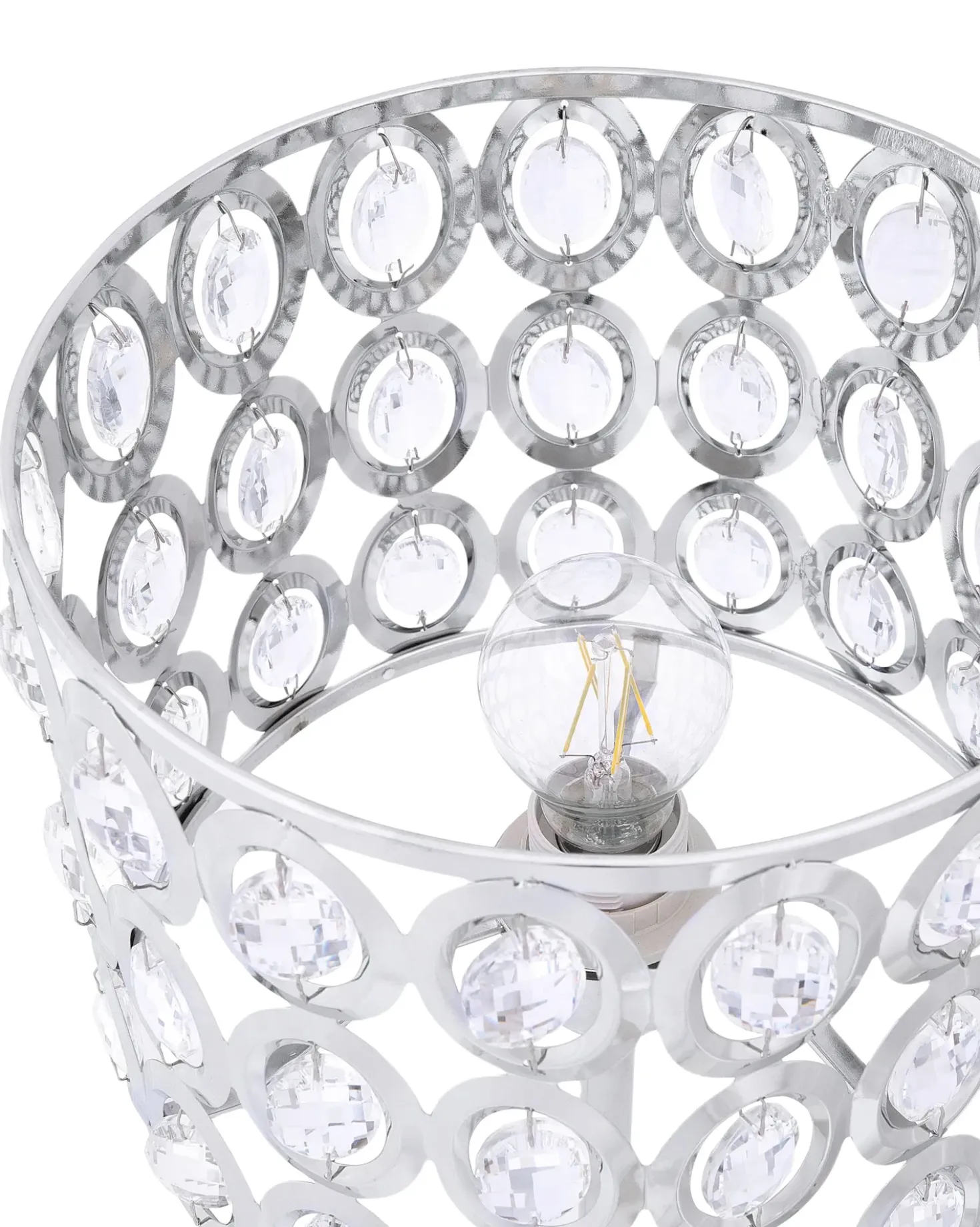 Lampada da tavolo TENNA Cristallo Argento