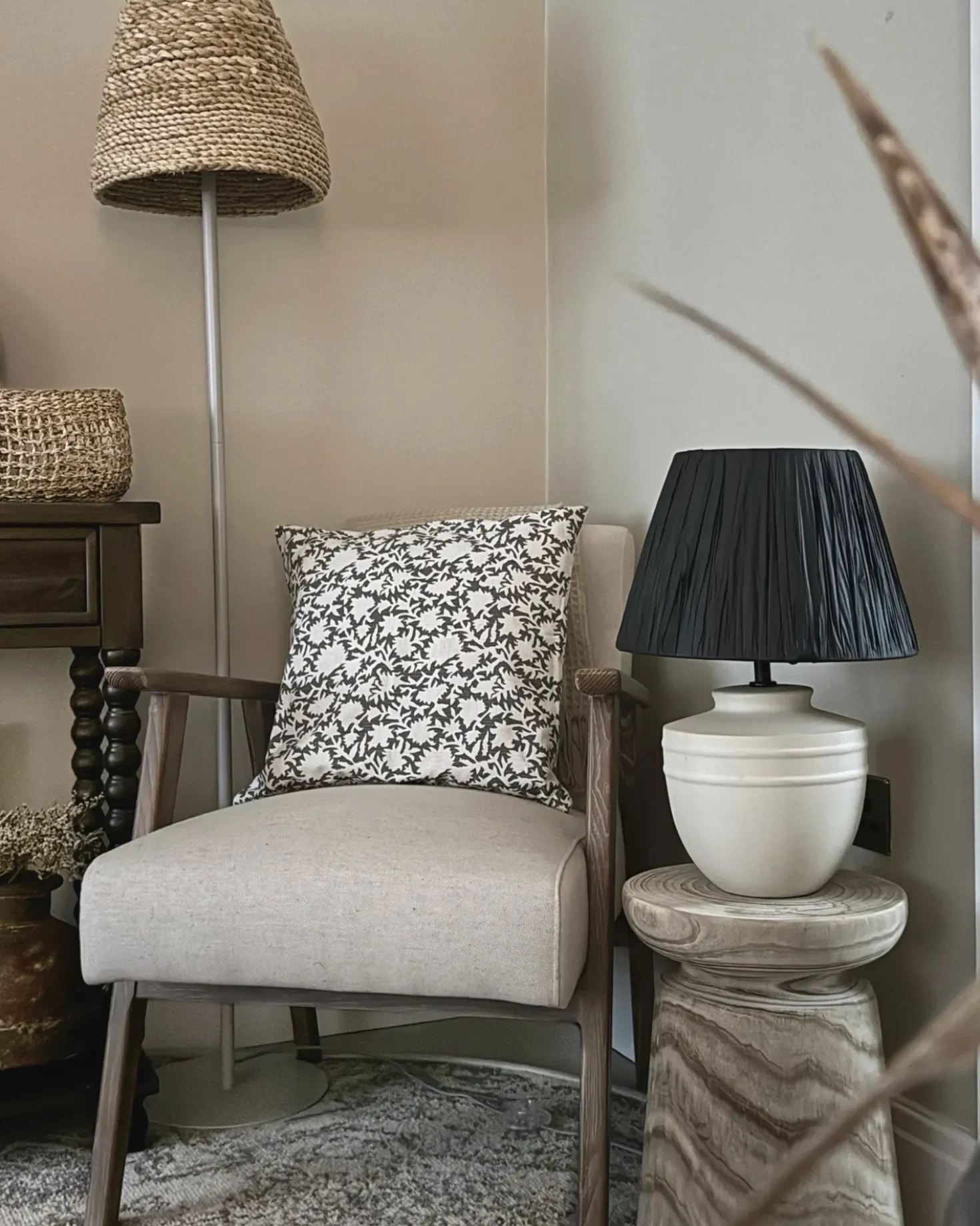 Lampada da tavolo TIGRE Ceramica Beige