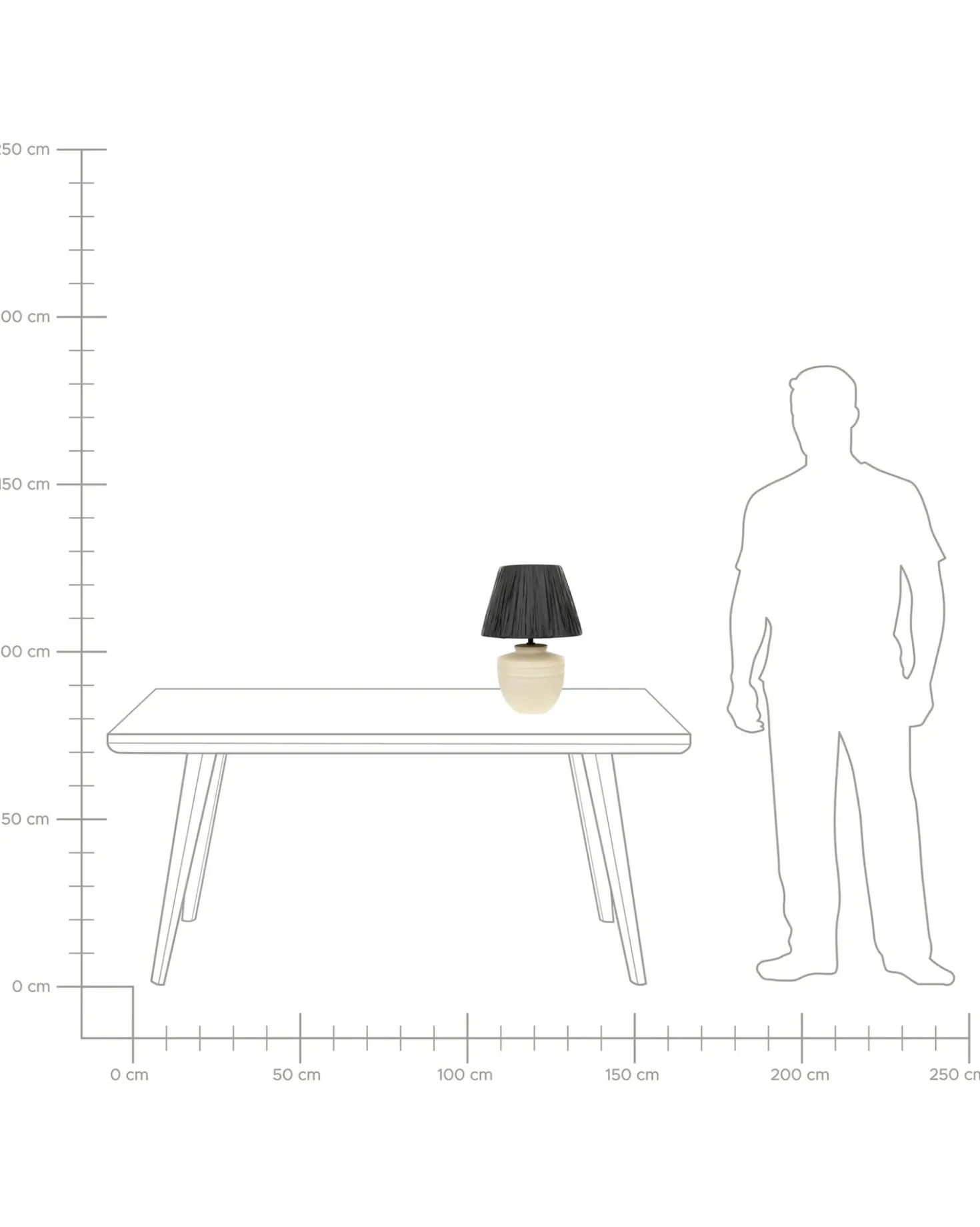 Lampada da tavolo TIGRE Ceramica Beige