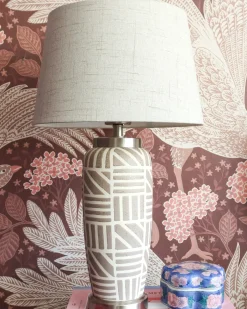 Lampada da tavolo TRAISEN Ceramica Beige