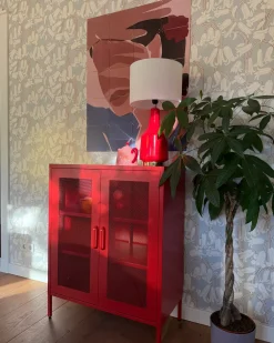 Lampada da tavolo TRIVERSA Ceramica Rosso