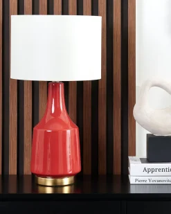 Lampada da tavolo TRIVERSA Ceramica Rosso