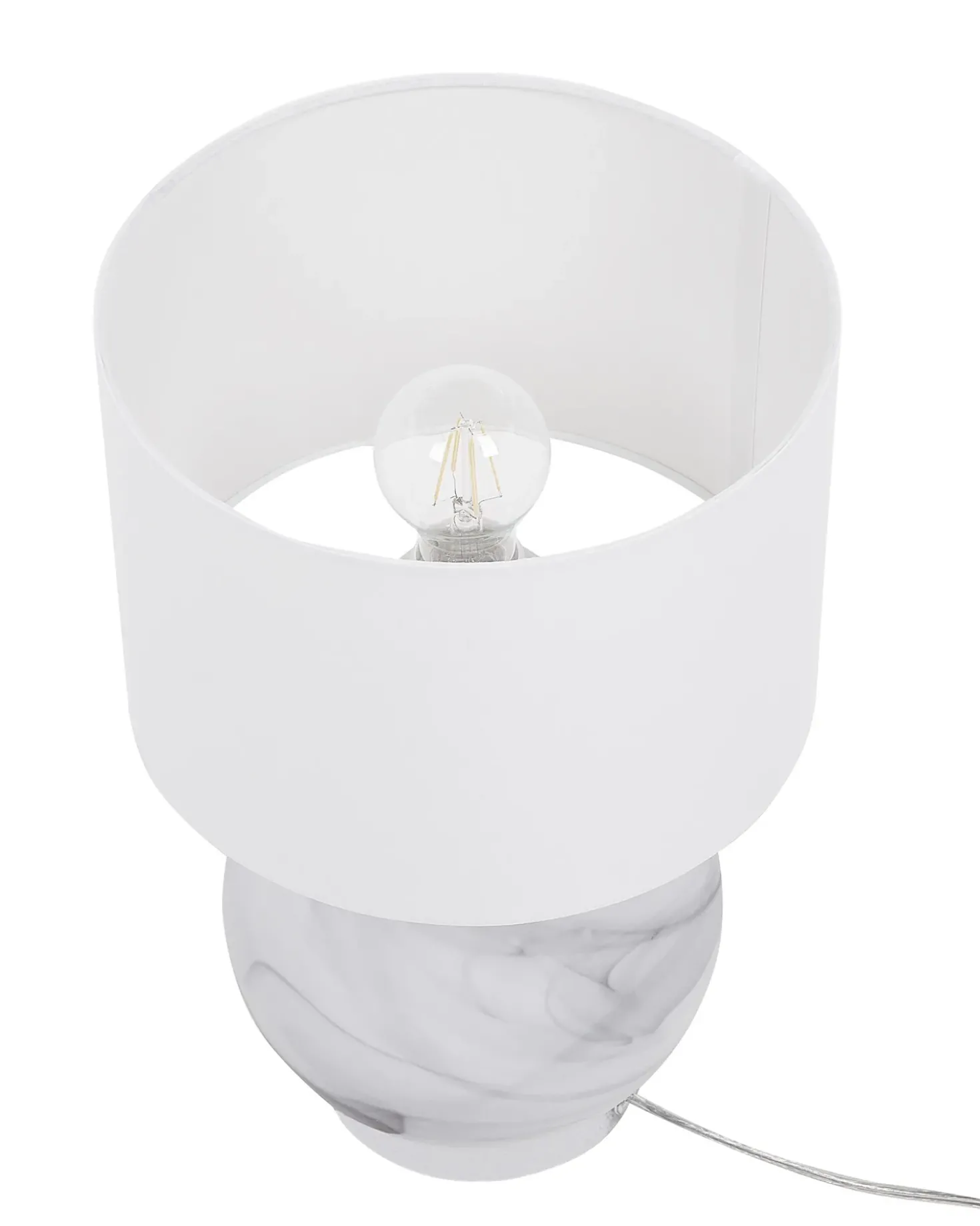 Lampada da tavolo UELE Metallo Marmo Grigio