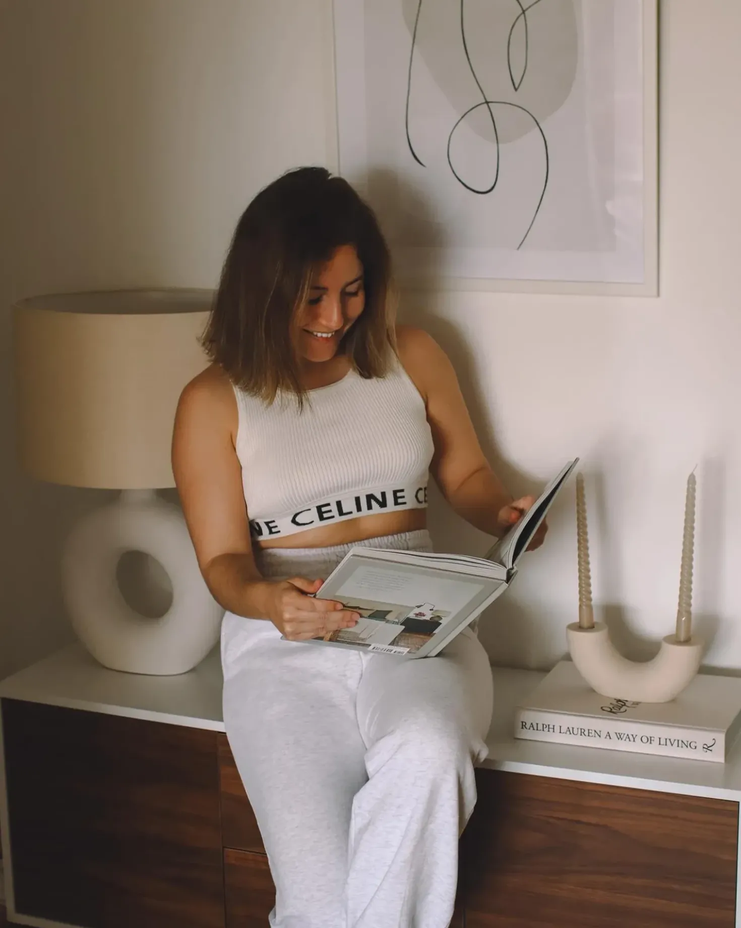 Lampada da tavolo VENTA Ceramica Bianco