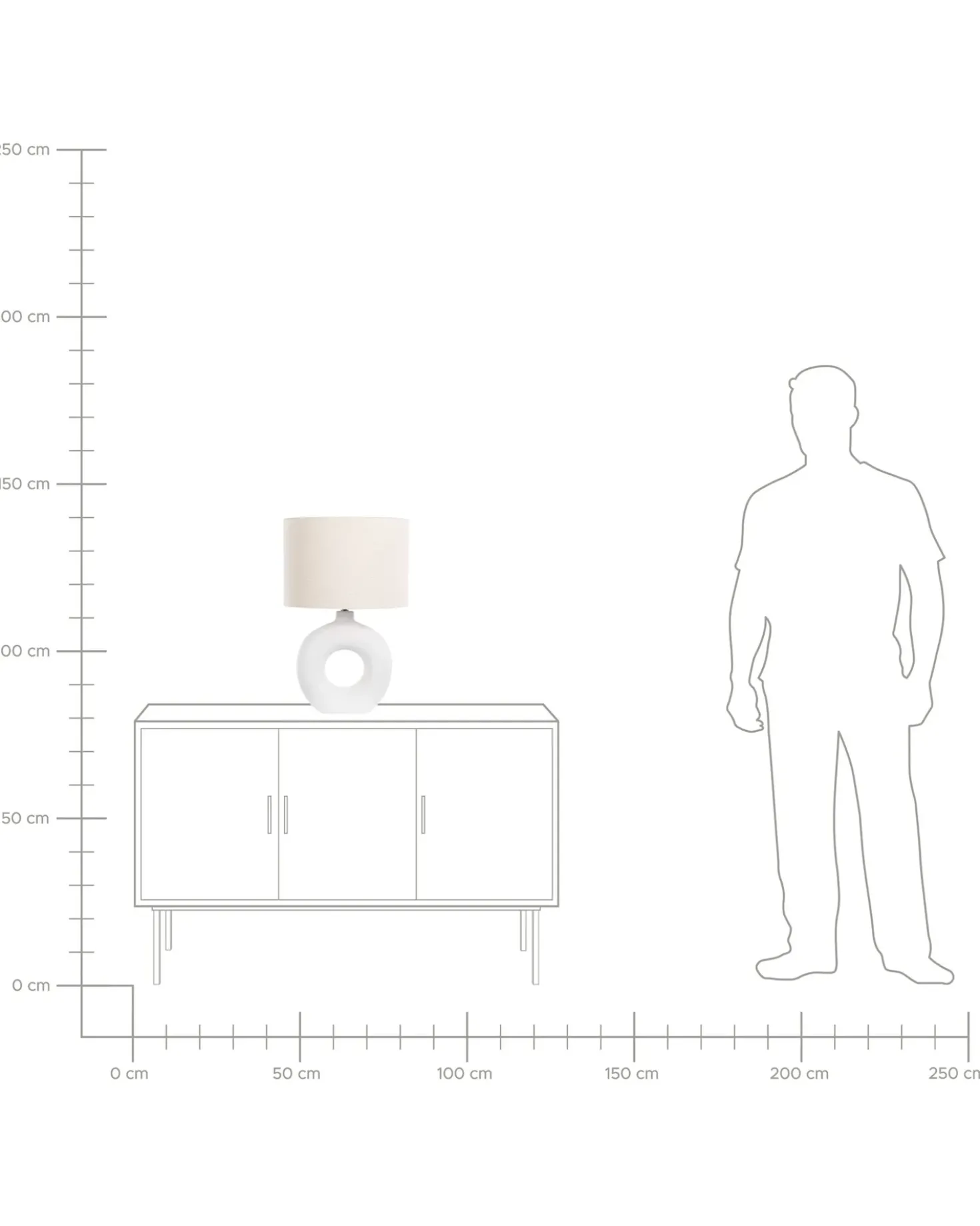 Lampada da tavolo VENTA Ceramica Bianco