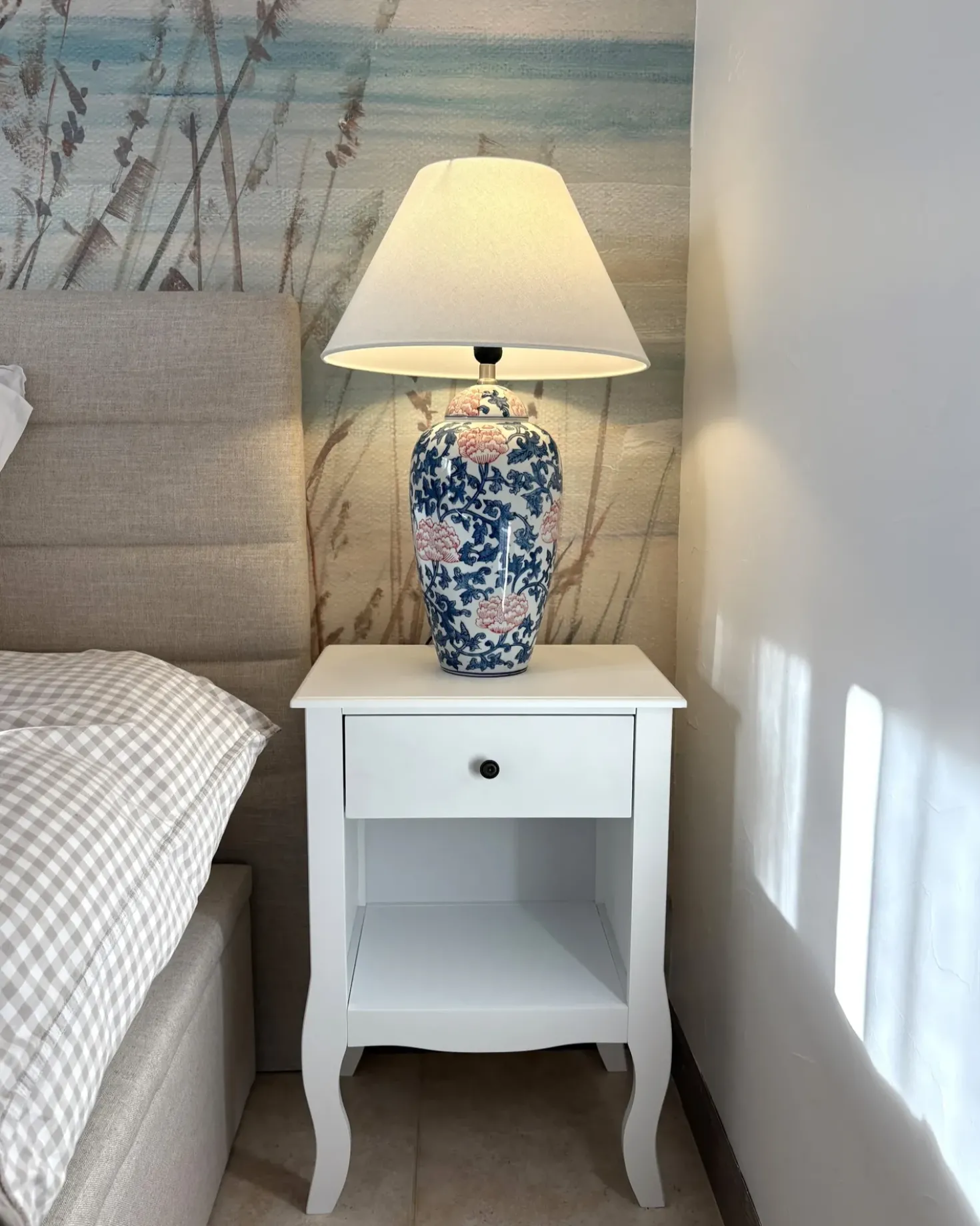 Lampada da tavolo VERUSA Porcellana Bianco/Blu