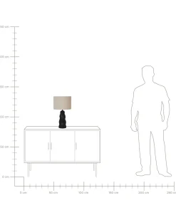 Lampada da tavolo VILAR Ceramica Nero