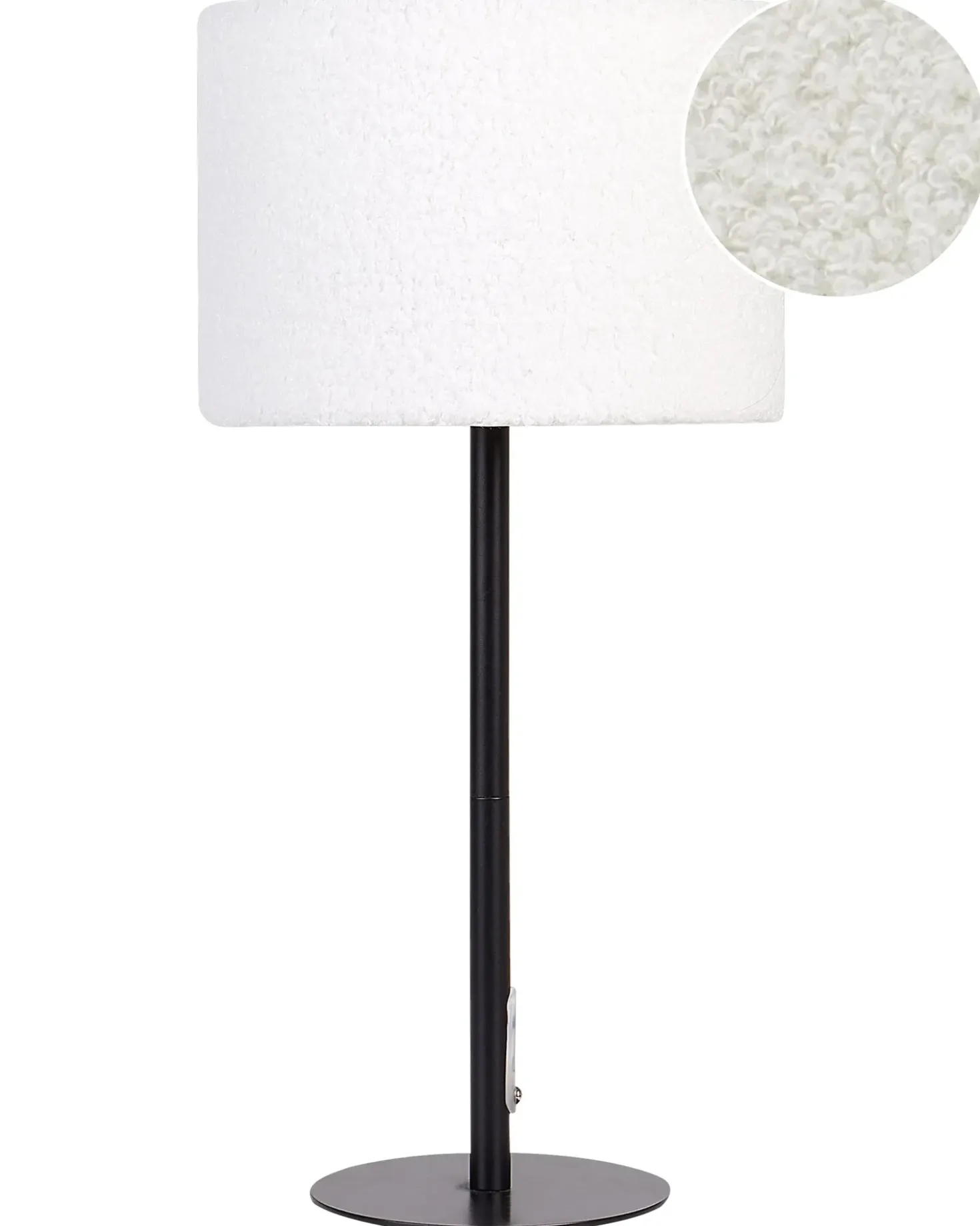 Lampada da tavolo VINAZCO Bouclé Bianco