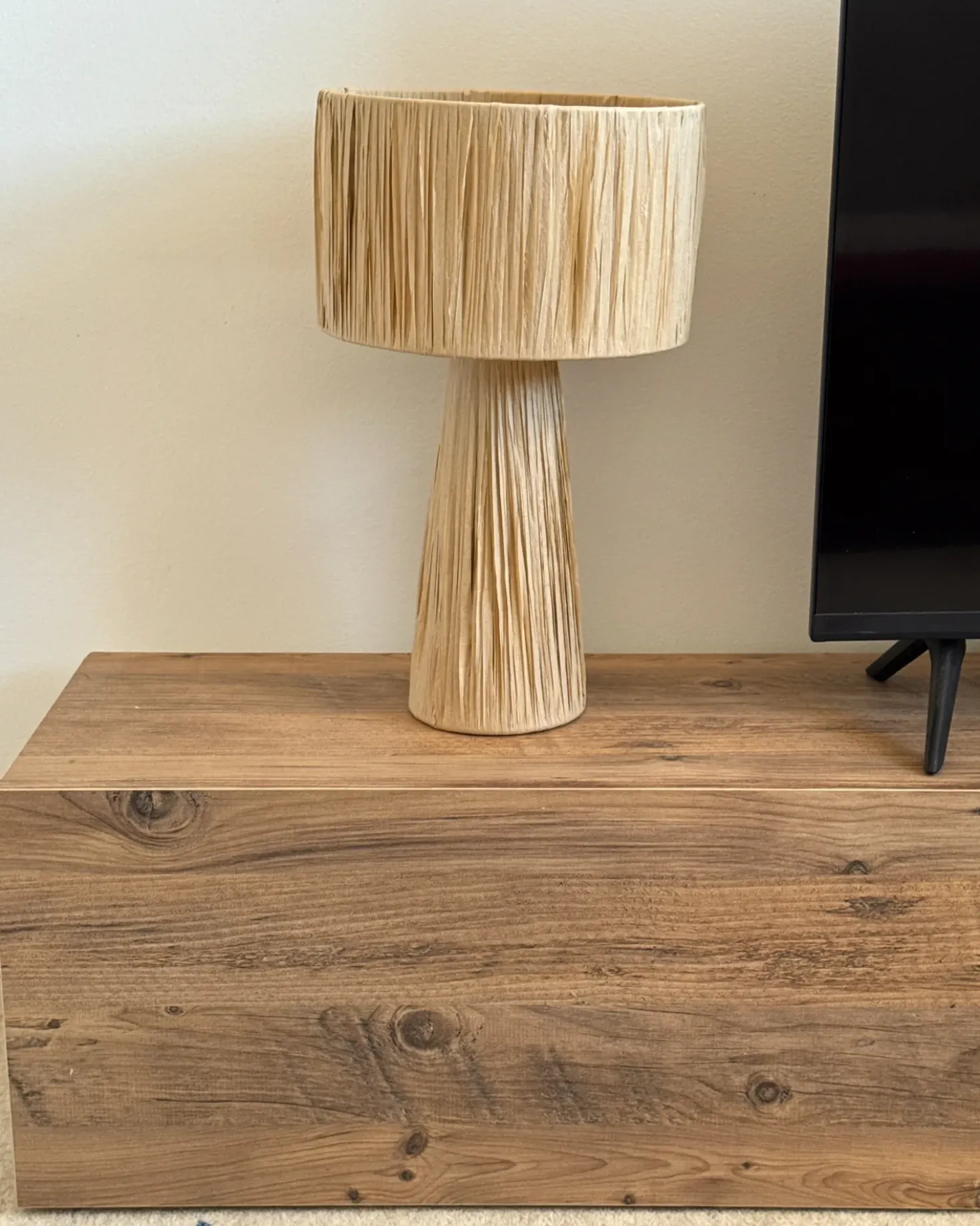 Lampada da tavolo WELMEL Vimini Naturale