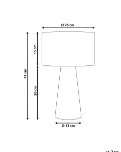 Lampada da tavolo WELMEL Vimini Marrone/Nero
