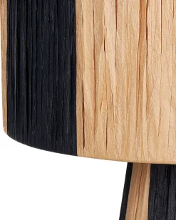 Lampada da tavolo WELMEL Vimini Marrone/Nero