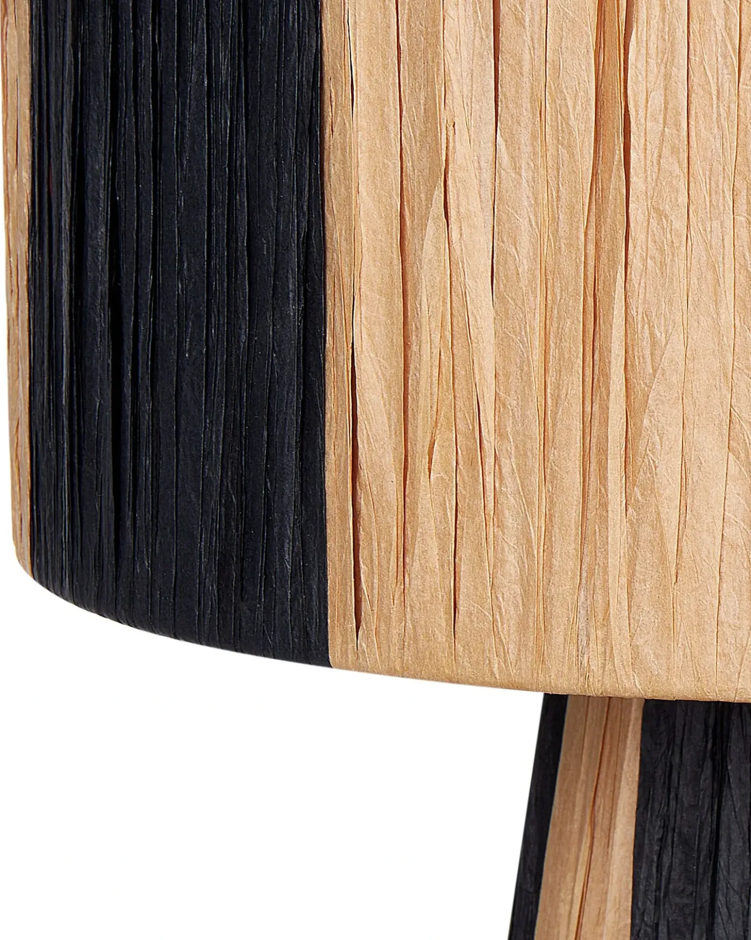 Lampada da tavolo WELMEL Vimini Marrone/Nero