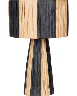 Lampada da tavolo WELMEL Vimini Marrone/Nero