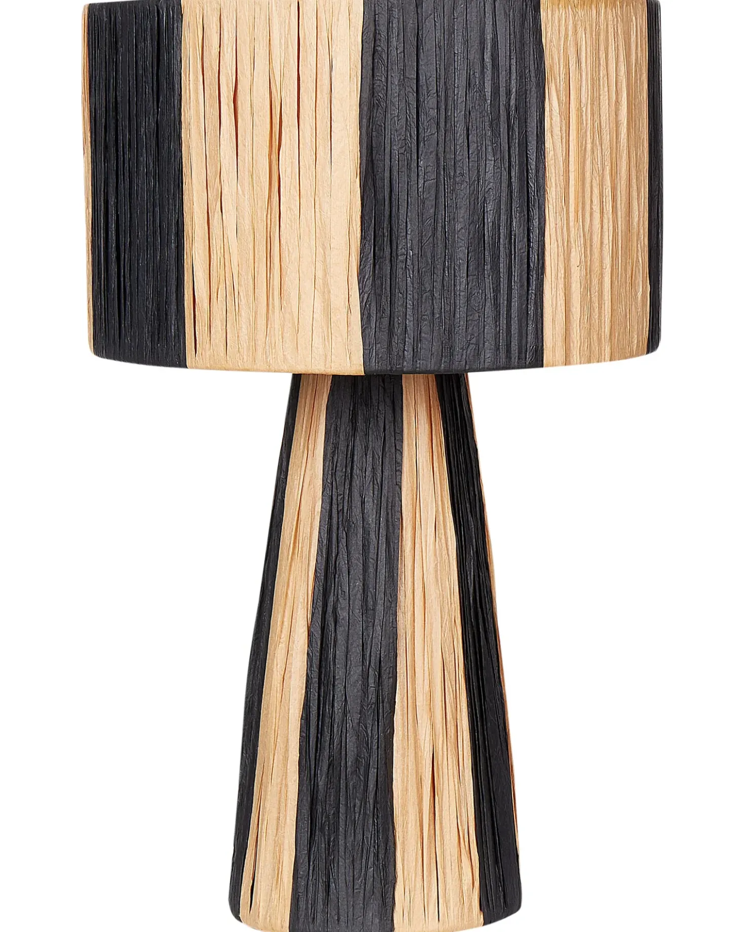 Lampada da tavolo WELMEL Vimini Marrone/Nero