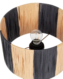 Lampada da tavolo WELMEL Vimini Marrone/Nero
