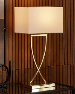 Lampada da tavolo YASUNI Metallo Bianco/Oro
