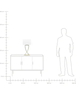Lampada da tavolo YASUNI Metallo Bianco/Oro