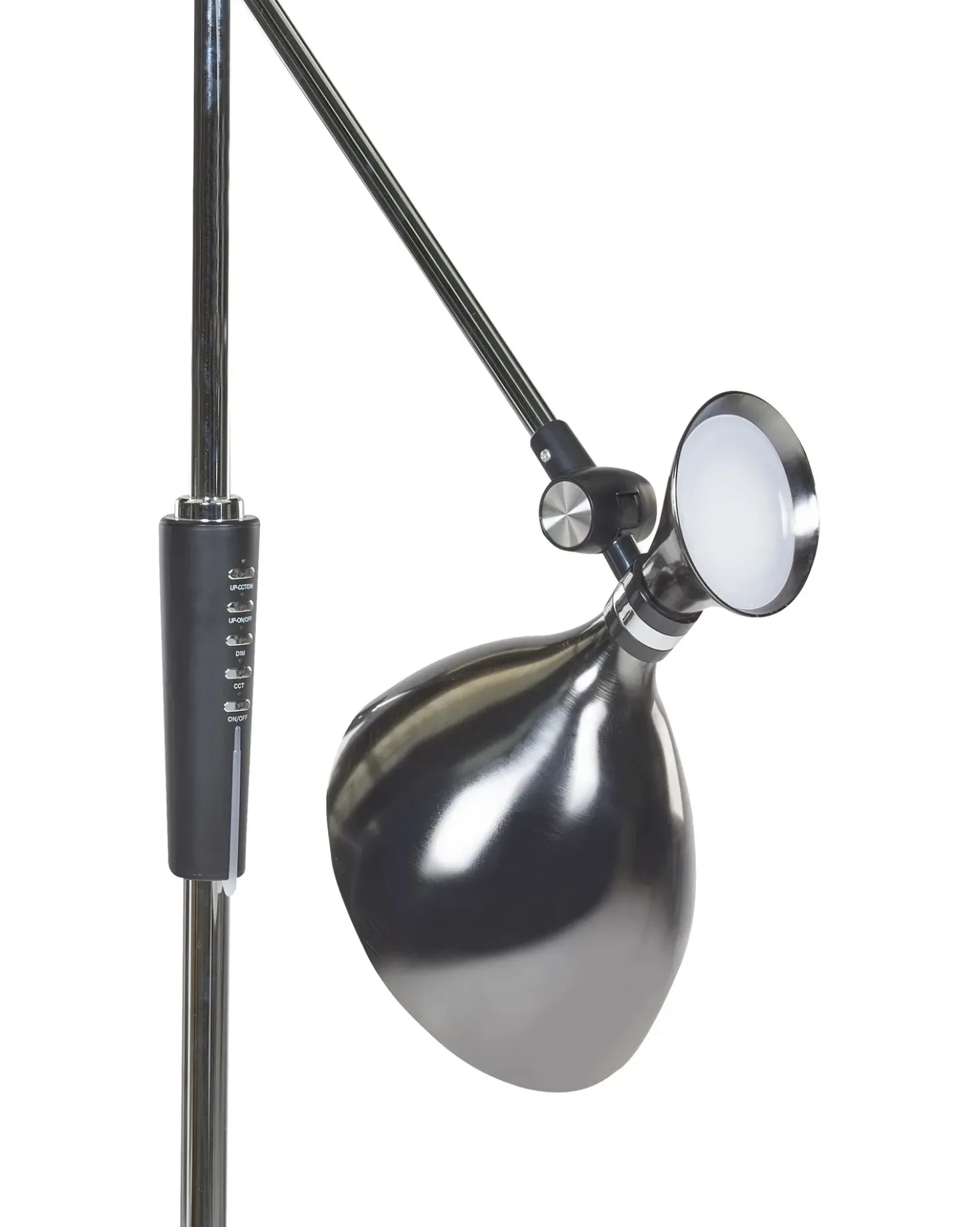 Lampada da terra a LED ANDROMEDA con dimmer Metallo Argento