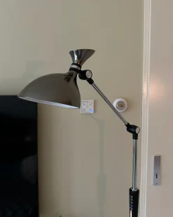 Lampada da terra a LED ANDROMEDA con dimmer Metallo Argento