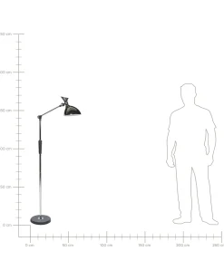 Lampada da terra a LED ANDROMEDA con dimmer Metallo Argento