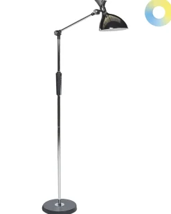 Lampada da terra a LED ANDROMEDA con dimmer Metallo Argento