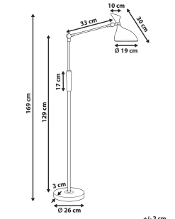 Lampada da terra a LED ANDROMEDA con dimmer Metallo Argento