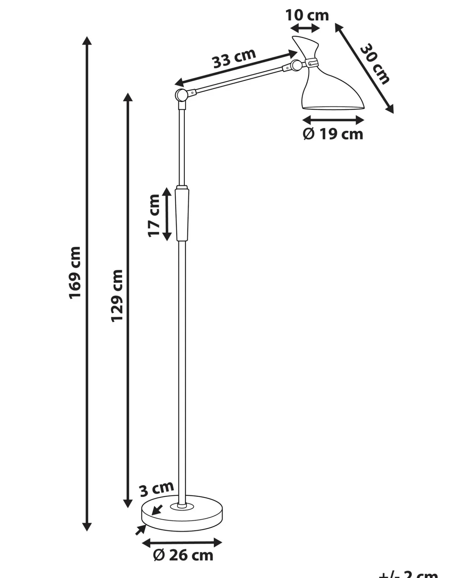 Lampada da terra a LED ANDROMEDA con dimmer Metallo Argento