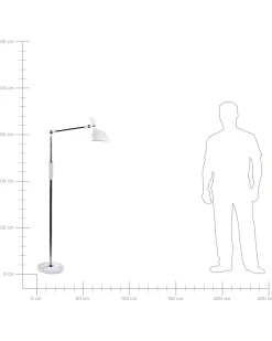 Lampada da terra a LED ANDROMEDA con dimmer Metallo Bianco