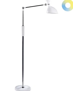 Lampada da terra a LED ANDROMEDA con dimmer Metallo Bianco
