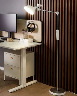 Lampada da terra a LED ANDROMEDA con dimmer Metallo Bianco