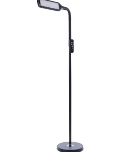 Lampada da terra a LED ARIES con telecomando con dimmer Metallo Nero