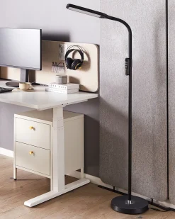 Lampada da terra a LED ARIES con telecomando con dimmer Metallo Nero