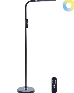 Lampada da terra a LED ARIES con telecomando con dimmer Metallo Nero