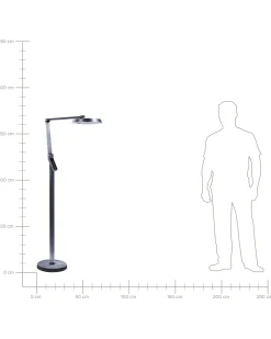 Lampada da terra a LED CARINA con dimmer Metallo Grigio scuro