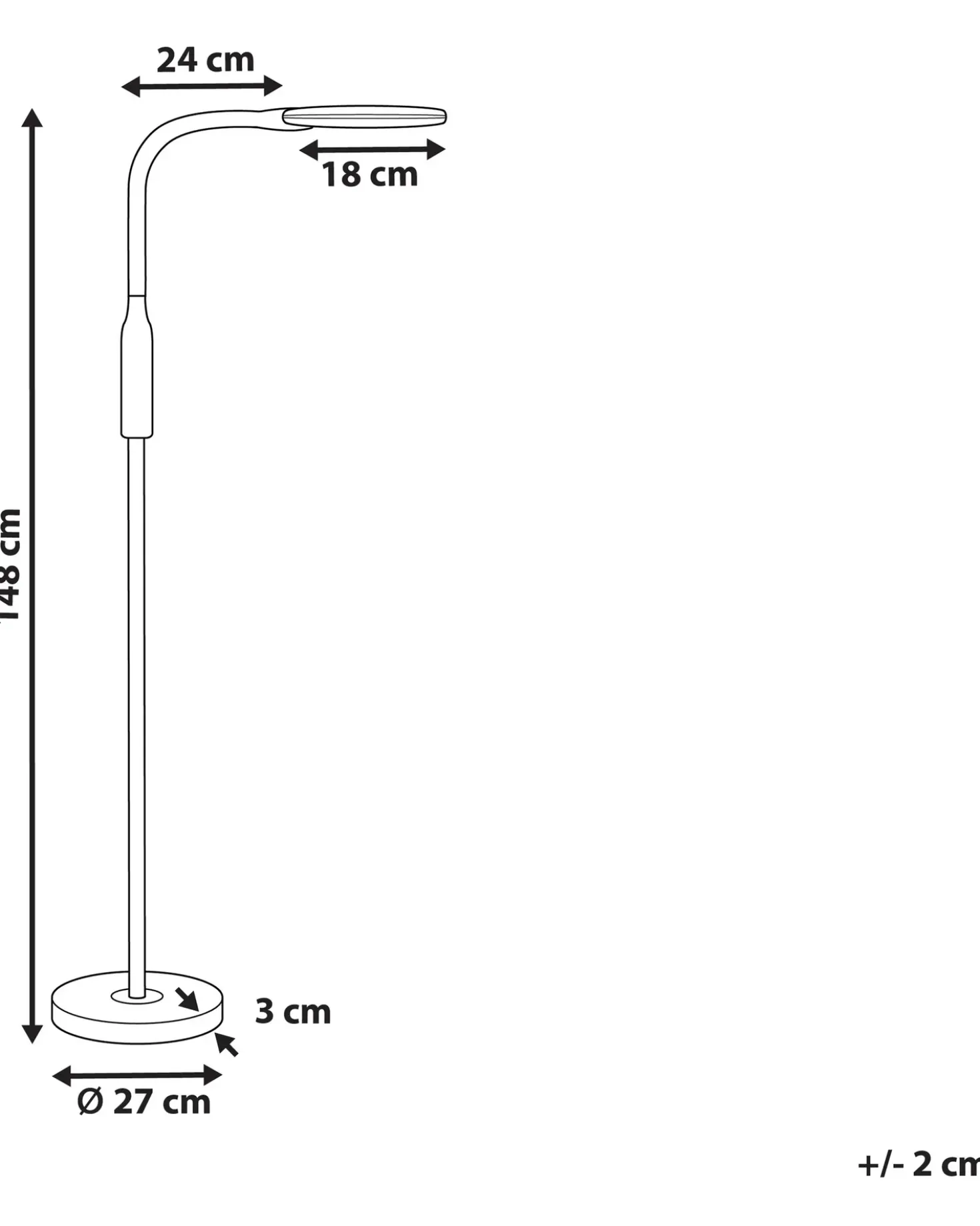 Lampada da terra a LED CASSIOPEIA con dimmer Metallo Nero