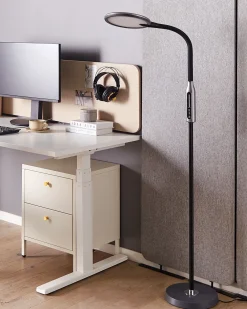 Lampada da terra a LED CASSIOPEIA con dimmer Metallo Nero
