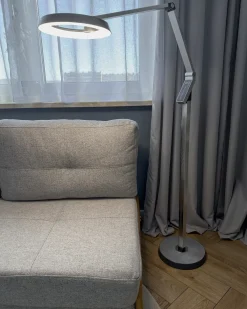 Lampada da terra a LED CARINA con dimmer Metallo Argento