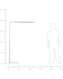 Lampada da terra a LED MENSA con sensore di movimento Metallo Argento